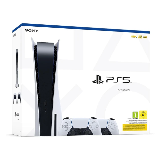 Consola PlayStation 5 Standard con 2 Mandos Inalámbricos DualSense Blanco
