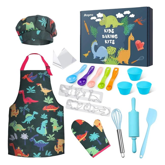Kit de cocina y horneado para niños Anpro 27 pcs - Juego de roles - Regalos para cumpleaños y Navidad