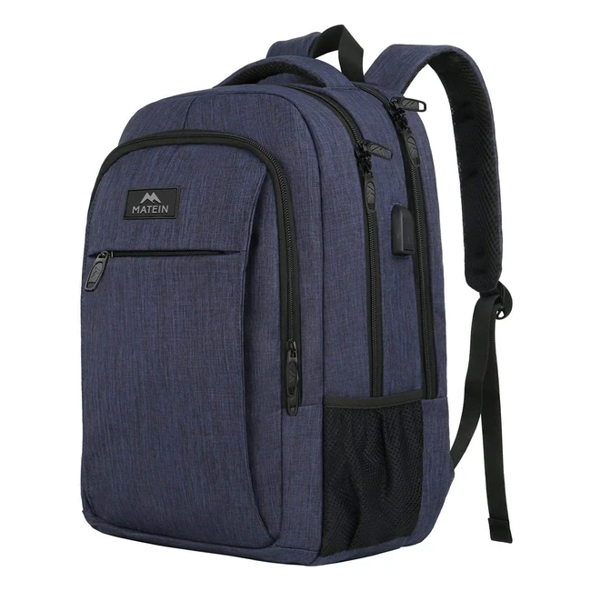 Matein Travel Laptop Backpack 156 Slim Laptop Rucksack USB Charging Port