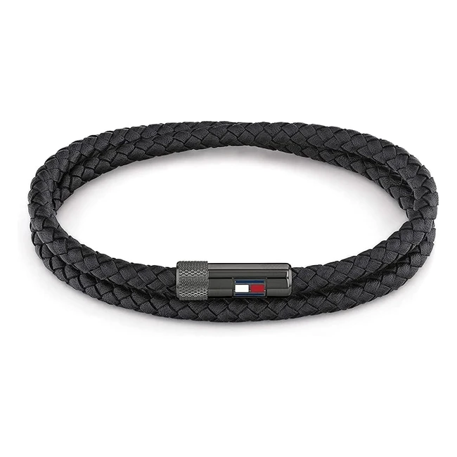 Tommy Hilfiger Jewelry Armband Herren Leder Schwarz 2790262S