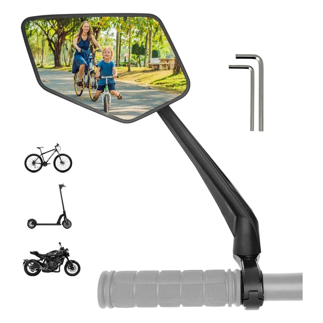 Rétroviseur Vélo Reezer Haut de Gamme - Réfléchissant, Réglable 360°, Idéal Cadeau
