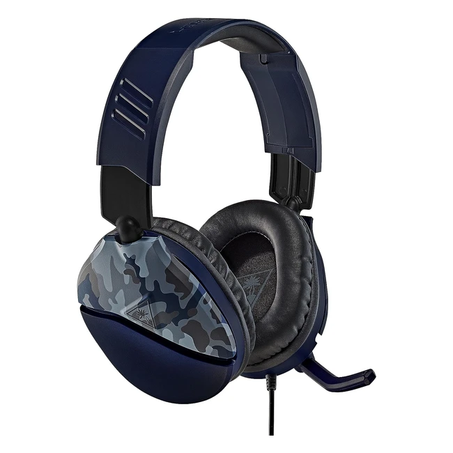 Turtle Beach Recon 70 Camo Blue Gaming Headset for PS5 PS4 Xbox Series XS Xbox One Nintendo Switch PC