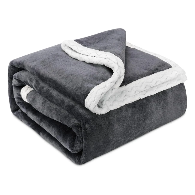 Couverture polaire en flanelle carreaux plaid doux et chaud 230x240 - Cinkee