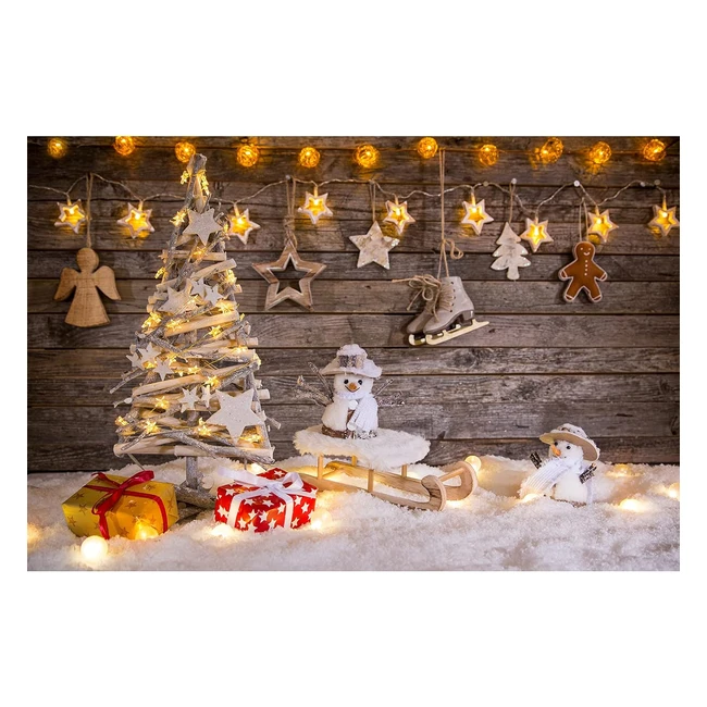 Sfondo fotografico natalizio 2x15m - Cifotto - Luci colorate - Regali - Decorazi