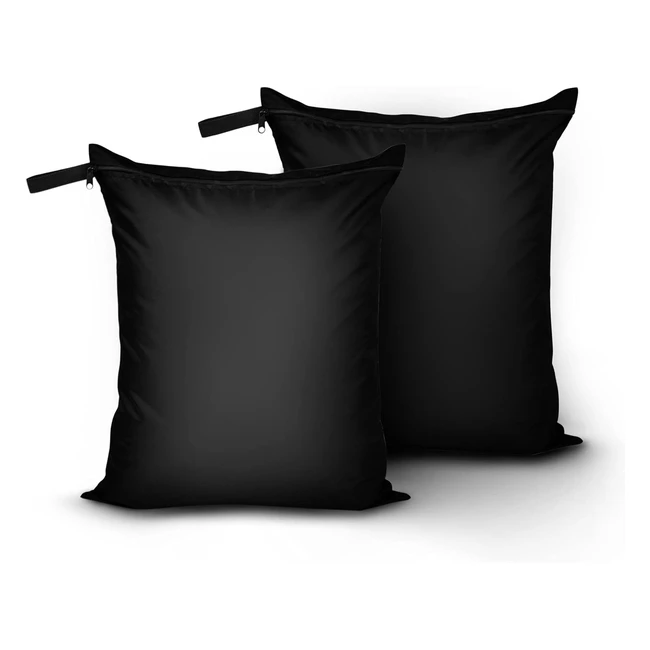 Sacchetto Biancheria Sporca Viaggio Otraki Wet Bag - Nero 30x36cm - 2 Pezzi