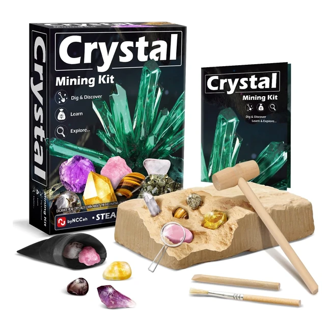 Kit d'excavation en cristal scientifique de géologie - Byncceh