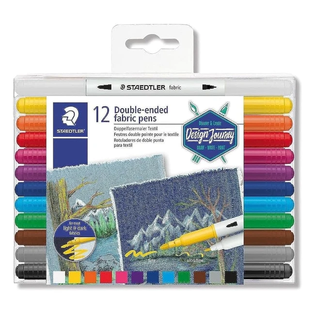 Staedtler Design Journey 3190 TB12 - Rotuladores para Textil de Doble Punta