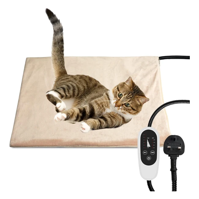 NICREW Pet Heating Pad with Auto Shut Off - Adjustable Temperature - Safe for Ca