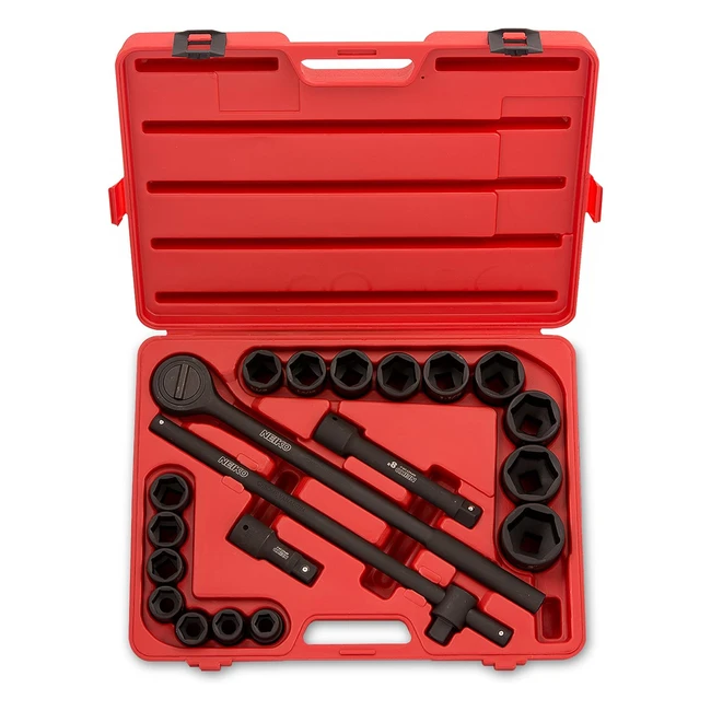 Juego de llaves de impacto Neiko 02379A 3/4 de pulgada, cromo vanadio, resistente a la corrosión