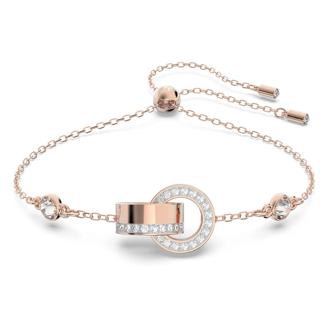 Bracelet Swarovski Hollow Collection avec cristaux blancs brillants et placage or rose - Réf. XYZ