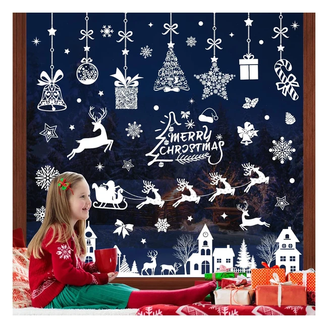 Stickers Noël Fenêtre 193 pcs - Décoration Noël Intérieur