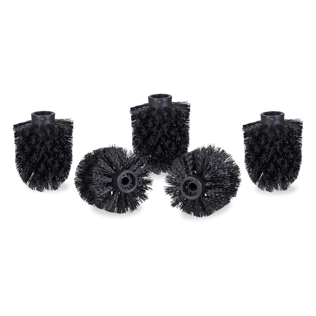 Scopino per WC Relaxdays Set da 5 Spazzole WC Sfuse - Nero
