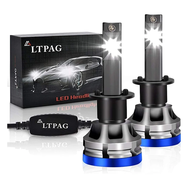 Lampadine LED H1 LTPAG 72W 12000lm - Kit Lampada Sostituzione per Auto - 6000K Bianco