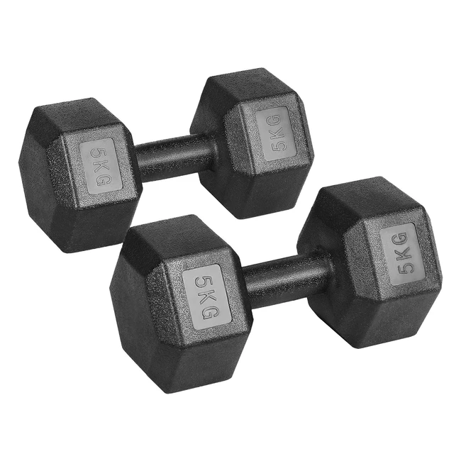 Juego de Pesas y Mancuernas Hexagonales Yaheetech 10-15-20kg