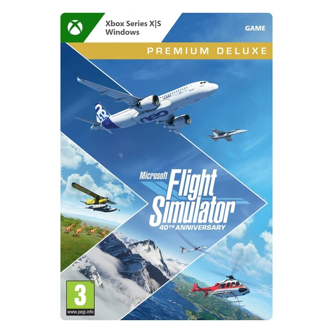 Microsoft Flight Simulator 40th Anniversary Premium Deluxe Edition - Xbox & Windows 10 - Download Code
