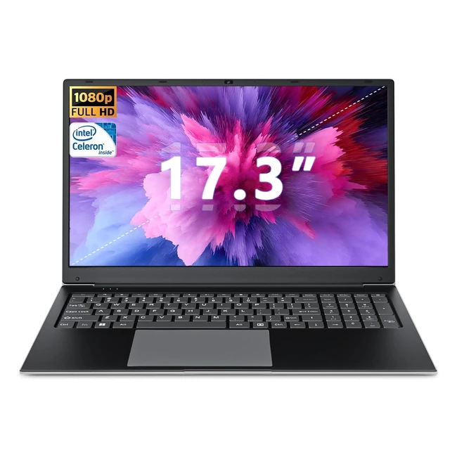 SGIN Notebook 17 Zoll 8GB RAM 512GB SSD Laptop Celeron Quadcore bis zu 2.8GHz FHD 1920x1080 2450G WiFi Bluetooth 4.2 erweiterbarer Speicher 512GB TF