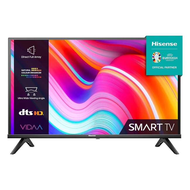 Hisense 32 Inch HD Vidaa Smart TV 32A4KTUK - Natural Enhancer, HDMI Share to TV, Freeview Play, Netflix & Disney - 2023 New Model