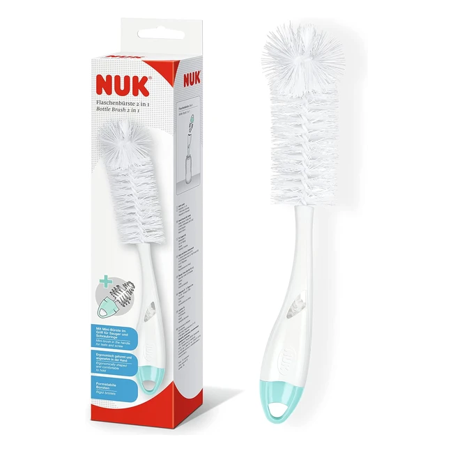 NUK 2-in-1 Flexible Bottle Brush - Baby Bottle  Teat Brush