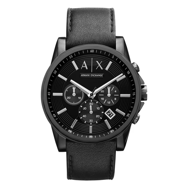 Reloj Armani Exchange Hombre - Cronógrafo de Cuarzo 45mm - Acero y Piel