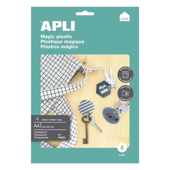 Papel Apli Ref 10331B Plástico Mágico Inkjet 4h