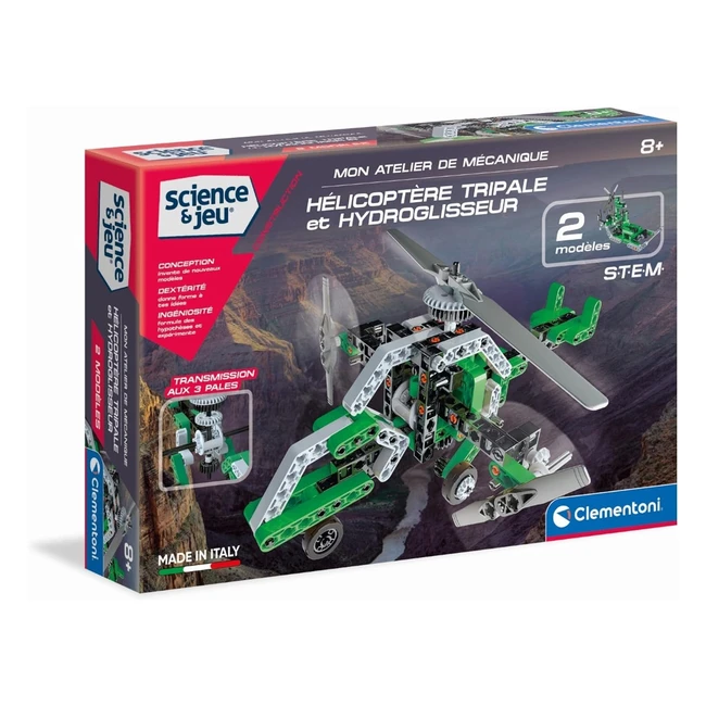 Coffret Scientifique Clementonimon Atelier de Mcanique Hlicoptre Hydroglis
