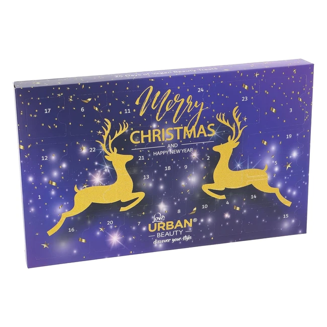 Calendrier de l'Avent Maquillage Vegan Love Urban Beauty - Coffret Cadeau Cosmétique pour Femmes - Référence: 123456