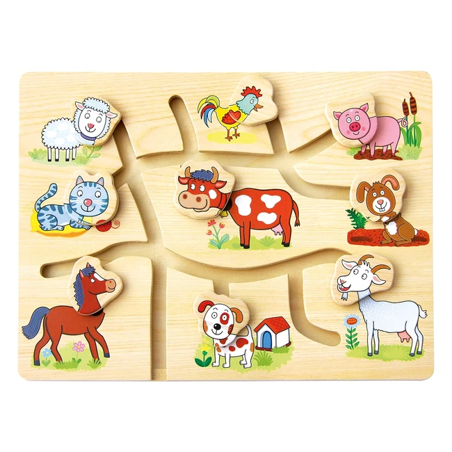 Puzzle Mobile Ferme Bino 88097 - Jeu de Motricité Amusant