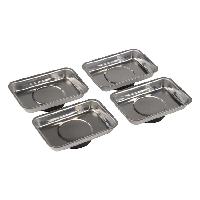 Bandejas Magnetiche Silverline - Set 4 Pezzi - Acciaio Inox