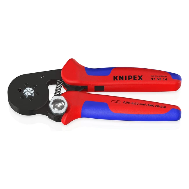 Pinza per terminali a bussola Knipex 180 mm 97 53 14 - Regolazione automatica, Crimpaggio laterale