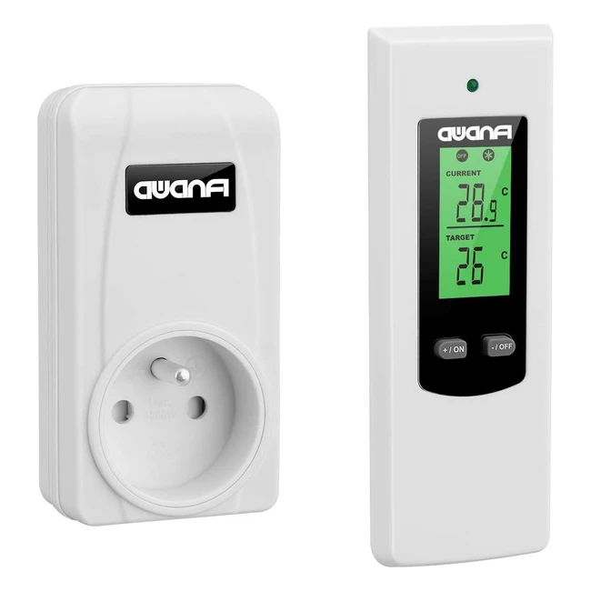 Prise thermostat d'ambiance sans fil avec télécommande - AWANFI