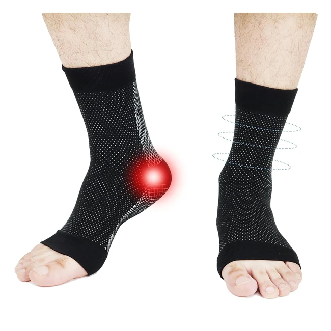Chaussettes pour neuropathie - Soulagement douleurs - Compression - Noir LXL