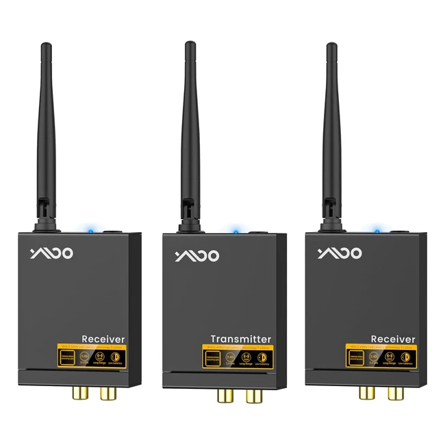 Kit Ricevitore Trasmettitore Audio Wireless YMoo 24GHz RCA 35mm Bassa Latenza 20ms Stereo Hifi 192kHz24 bit
