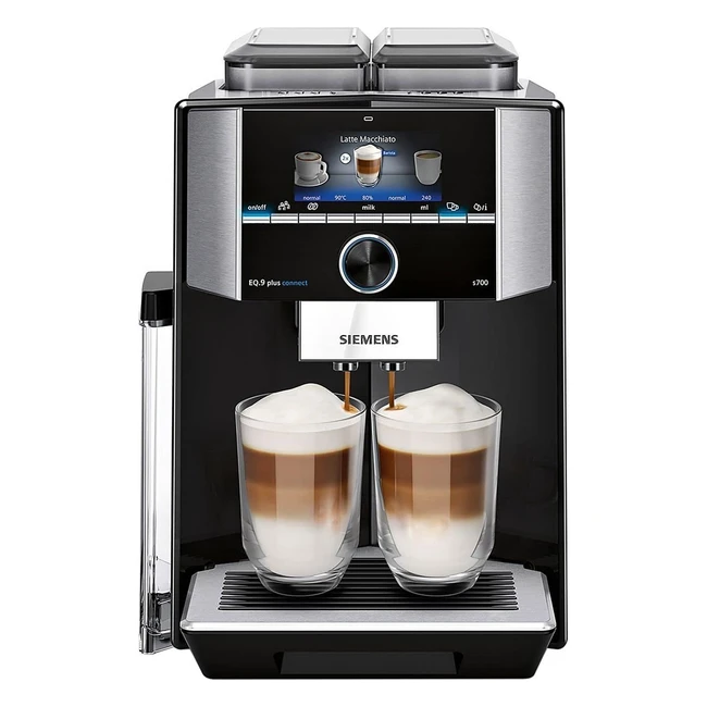 Siemens EQ9 Plus Connect Coffee Machine 1500W Black - 14 Drinks Smart Technolog