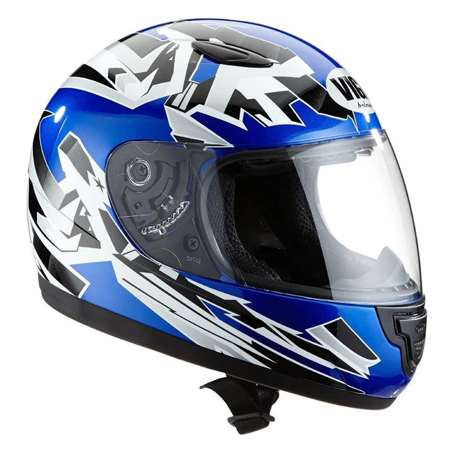 Casque de moto bleu pour enfants Protectwear SA03-S