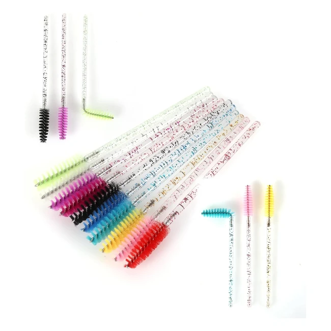 200 Multicolor Bendable Lightweight Disposable Mascara Wands - Premium Quality Eyelash Brush Pack