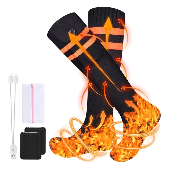 Calcetines Calefactables 37v4000mAh - Lavables - 4 Temperaturas - Unisex