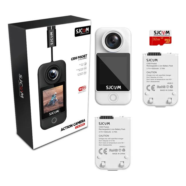 Cámara deportiva SJCAM C300 4K30fps 133 pantalla táctil, WiFi dual 20MP, resistente al agua