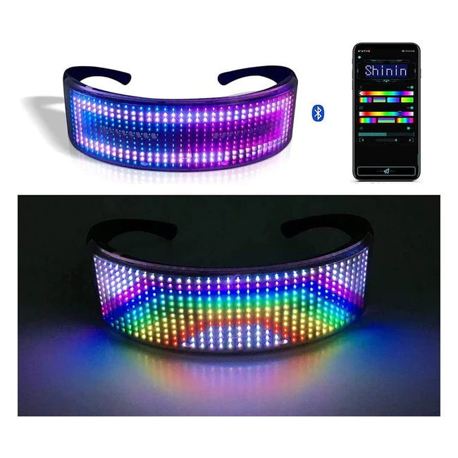 Occhiali LED Lixada Unici BT App - Ricaricabili USB