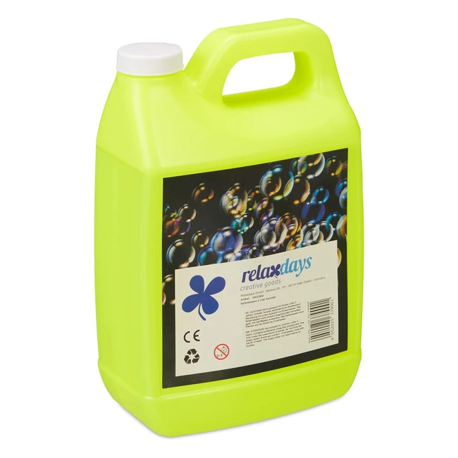 Bidon Solution Savonneuse 2L pour Bulles de Savon - Relaxdays