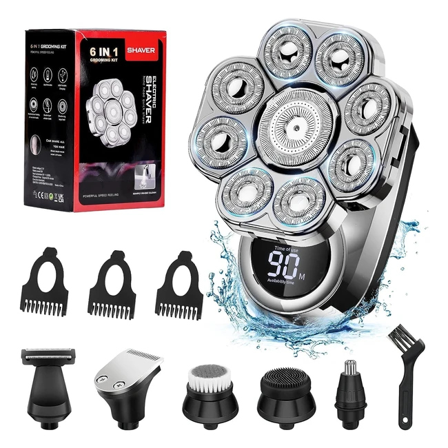 Afeitadora 9D Impermeable IPX7 Recargable - Uso en Húmedo y Seco - Kit de Aseo Completo