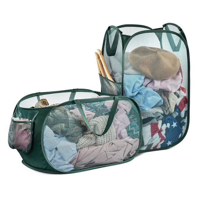 Cesto Portabiancheria Pieghevole Otraki - 2pz 72L Salvaspazio Lavabile