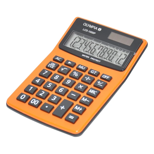 Calculatrice Olympia LCD1110S Argent - Double alimentation, écran 10 chiffres, touches en caoutchouc