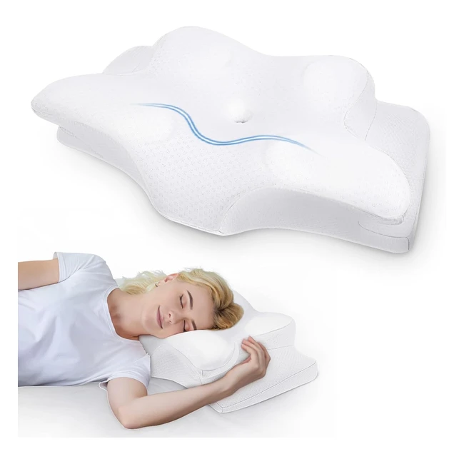 Almohada Cervical Ergonómica Homca - Soporte de Cabeza y Cuello - Antironquidos