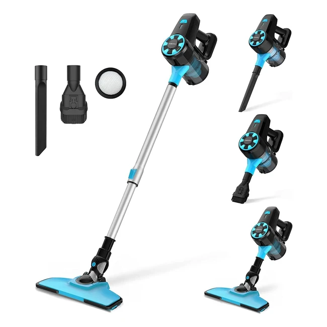 Yisora Scopa Elettrica Senza Fili 3 in 1 - Potente Aspirapolvere Ricaricabile 17kpa - Autonomia 40 min - Ideale per Pavimenti e Tappeti - #AspirapolvereSenzaSacco #AspirapolvereVerticale