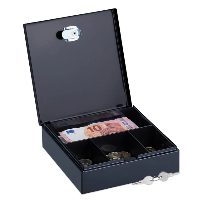 Caisse Monnaie Verrouillable Acier 2cls - Organisez Vos Pièces et Billets - Pratique et Robuste