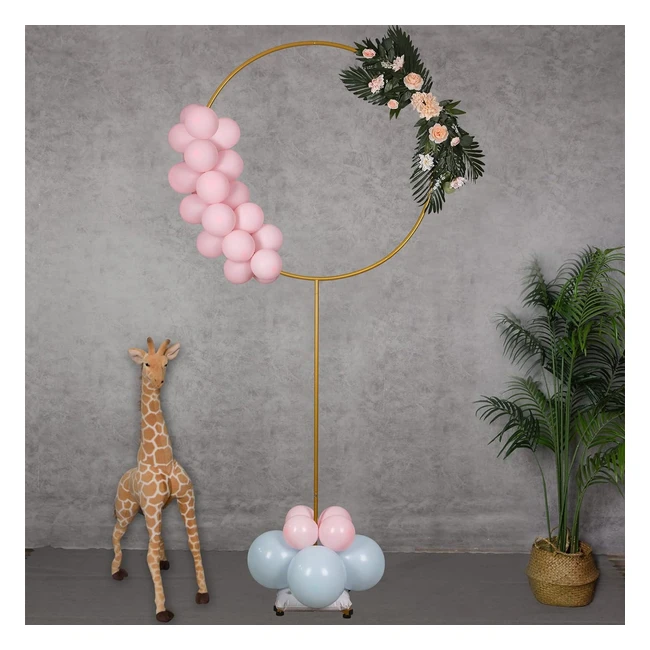 Colonna rotonda in metallo Yallove, altezza 22m, supporto per arco palloncino, cerchio telaio di altezza regolabile