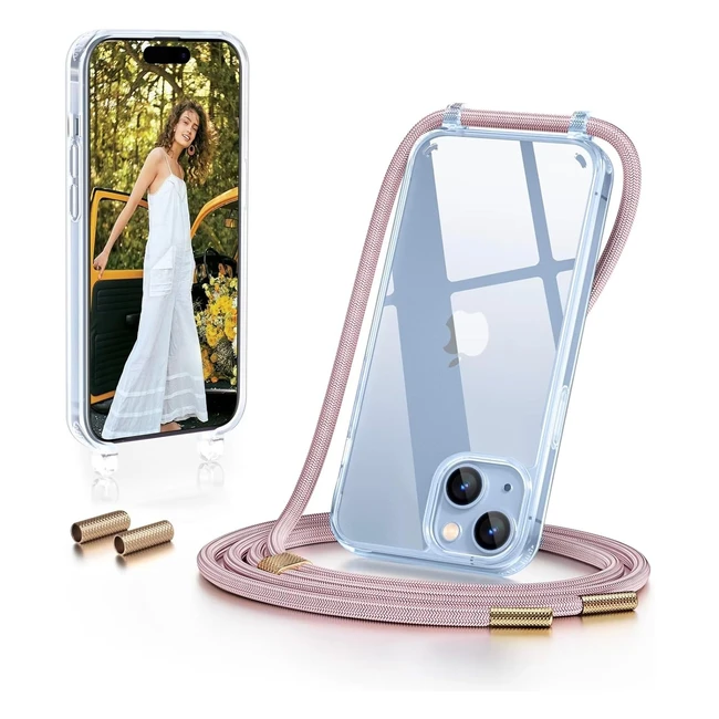 Funda iPhone 15 transparente con cuerda - Goodvish - Ref. 61 - Protección y estilo