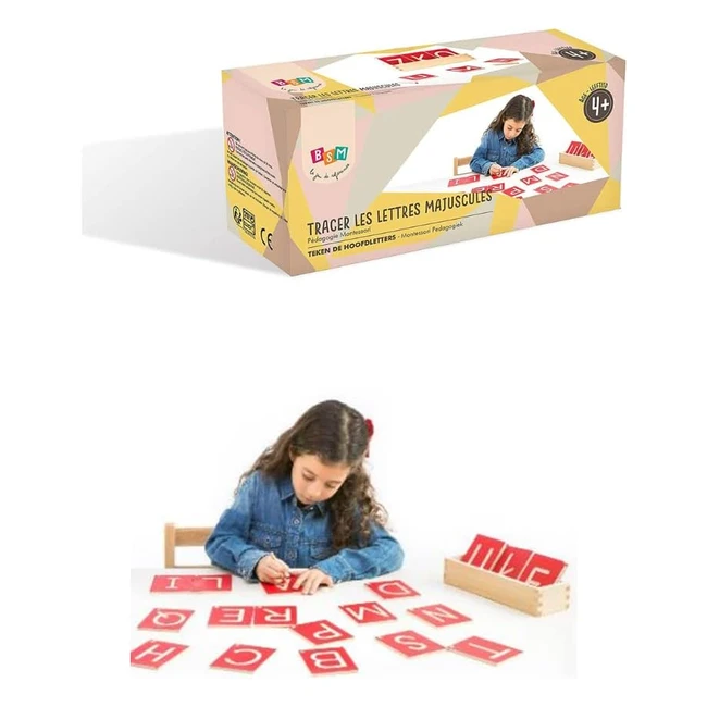Jeu Montessori Tracer les Lettres Majuscules BSM - Rf 12062 - Dveloppement 