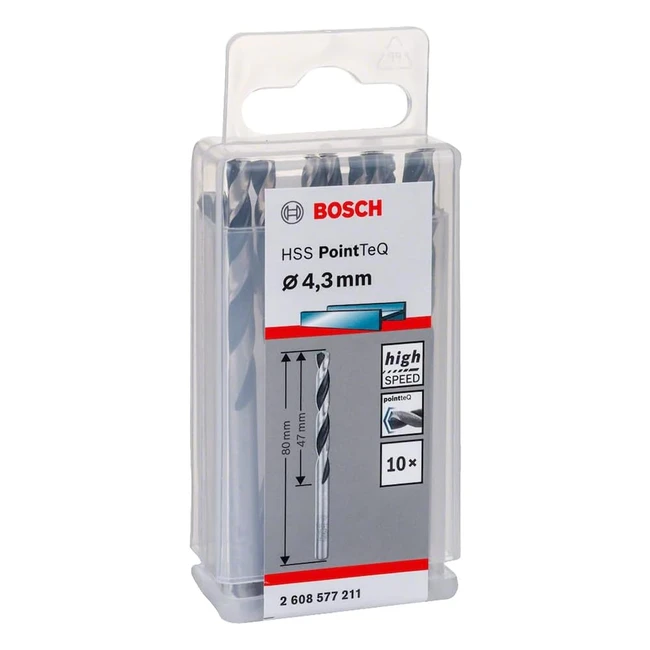 Forets hélicoïdaux HSS Pointteq Bosch Professional 43x47x80mm