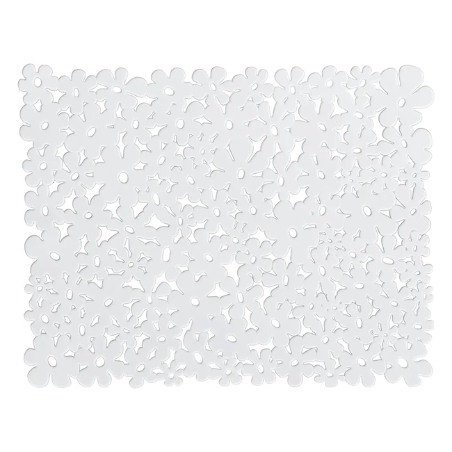 Tappetino per lavello Wenko Flower Bianco - Protezione e Asciugatura Stoviglie - Plastica - 26x31 cm